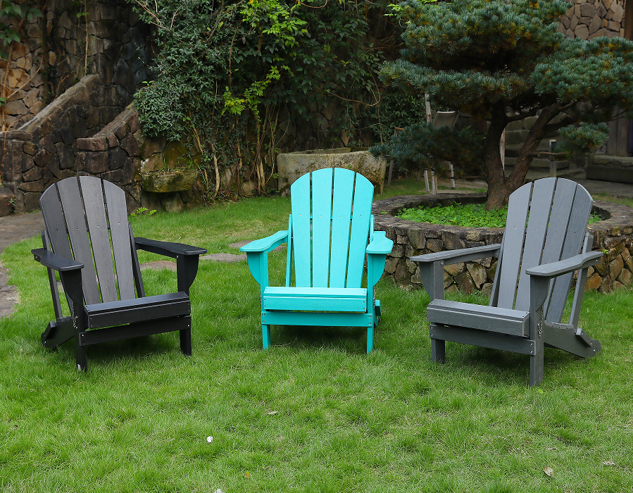 Chaise Adirondack grenouille en PEHD turquoise vif