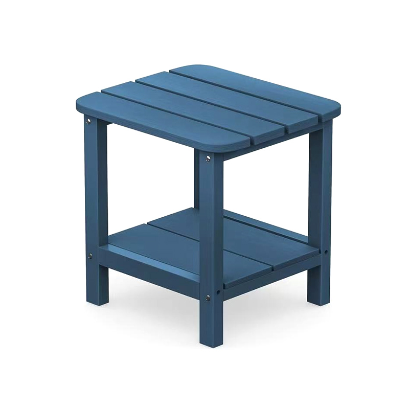 Table d'appoint en PEHD double couche avec rangement Lake Blue