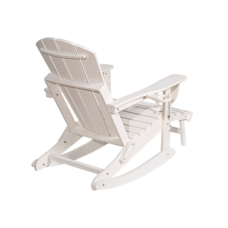 Fauteuil à bascule multifonctionnel trois-en-un avec repose-jambes blanc