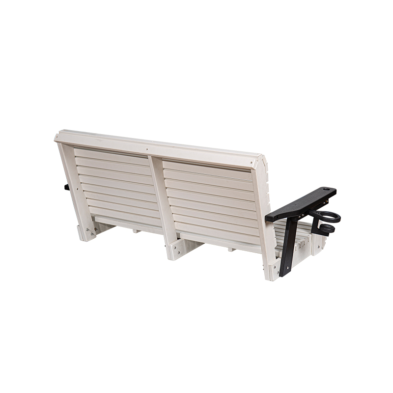 Banc de balançoire extérieur en PEHD blanc