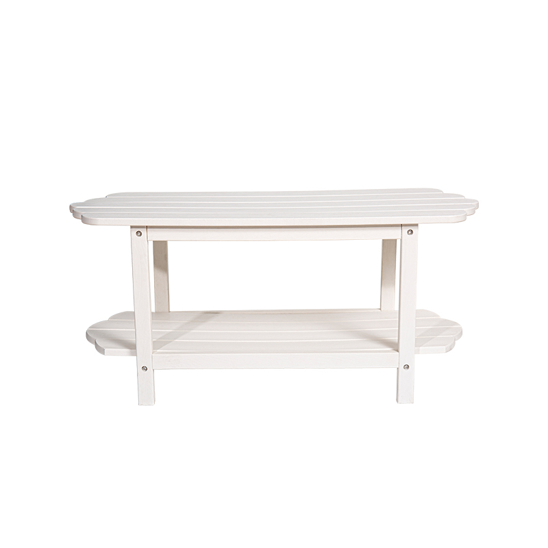 Table longue en PEHD blanc durable avec vis d'assemblage en acier inoxydable 304