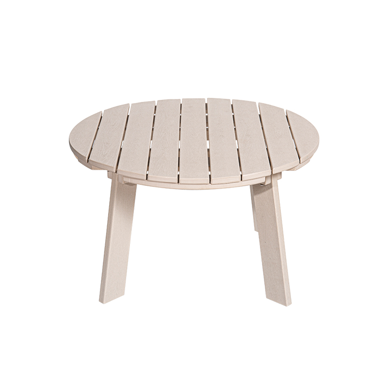 Mini table ronde compacte en PEHD avec attaches en acier inoxydable 304, légère et durable