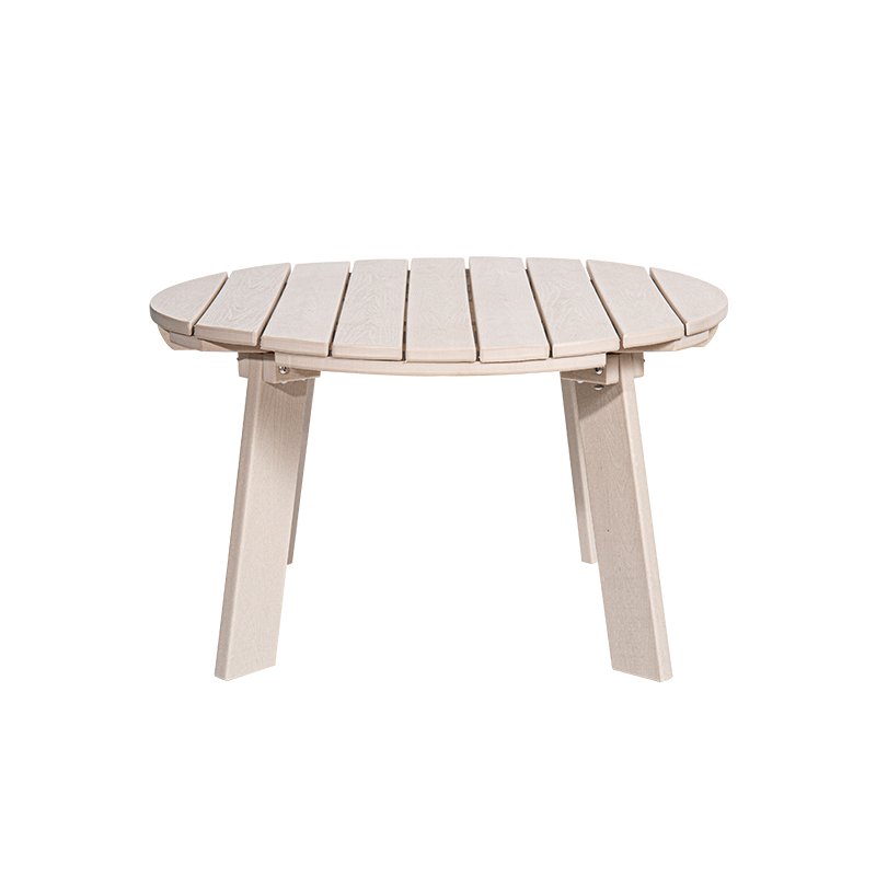 Mini table ronde compacte en PEHD avec attaches en acier inoxydable 304, légère et durable