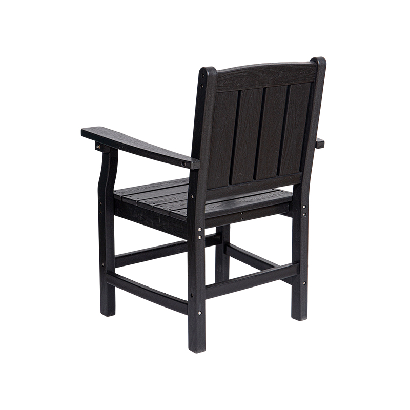Chaise de salle à manger classique en PEHD noir au design ergonomique